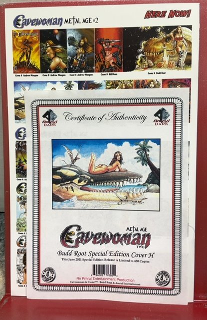 Caveman, metal age, Budd Root special edition, cover H