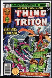 Marvel Two-in-One #65 (1980) Triton [Key Issue]