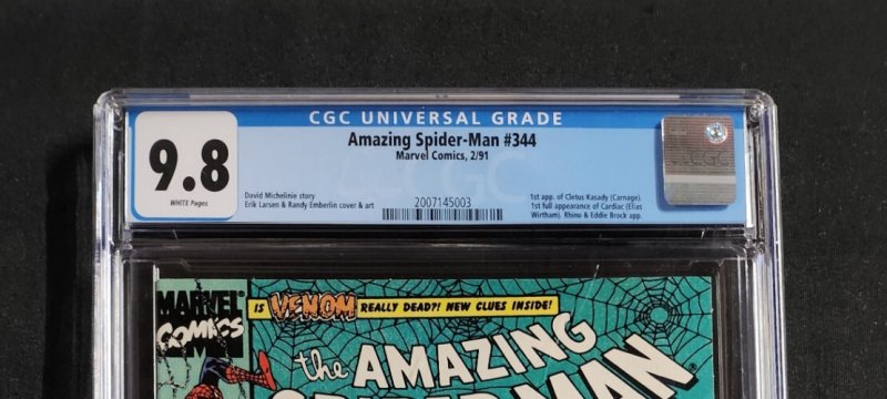 Amazing Spider-Man #344 - 1st App Cletus Kasady (CGC 9.8) 1991
