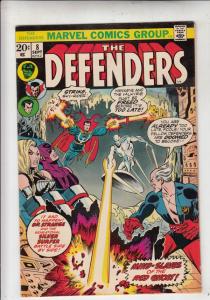 Defenders, The #8 (Sep-73) GD- Affordable-Grade Hulk, Dr. Strange, Silver Sur...