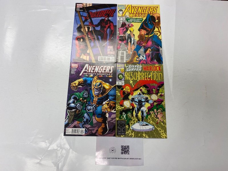 4 MARVEL comic books Daredevil #8 Avengers West #99 Avengers Infinity #4 65 KM19