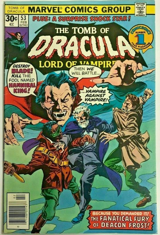 TOMB OF DRACULA#53 VF 1977 VS BLADE MARVEL BRONZE AGE COMICS