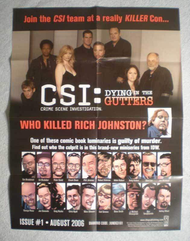 CSI DYING IN THE GUTTERS Promo Poster, 2006, Unused, more in our store