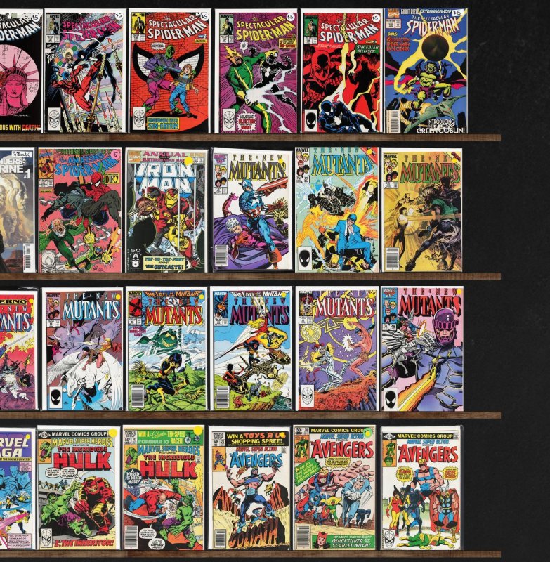 Huge Lot 140+ Comics with The New Mutants, The Spectacular Spider-Man & More!