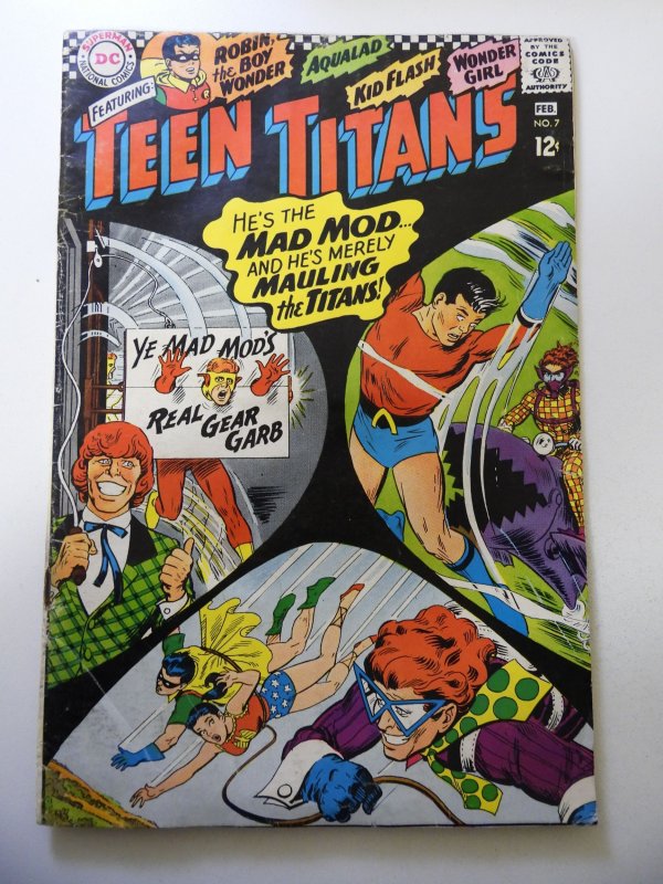 Teen Titans #7 (1967) 1st App of the Mad Mod GD- Condition see desc