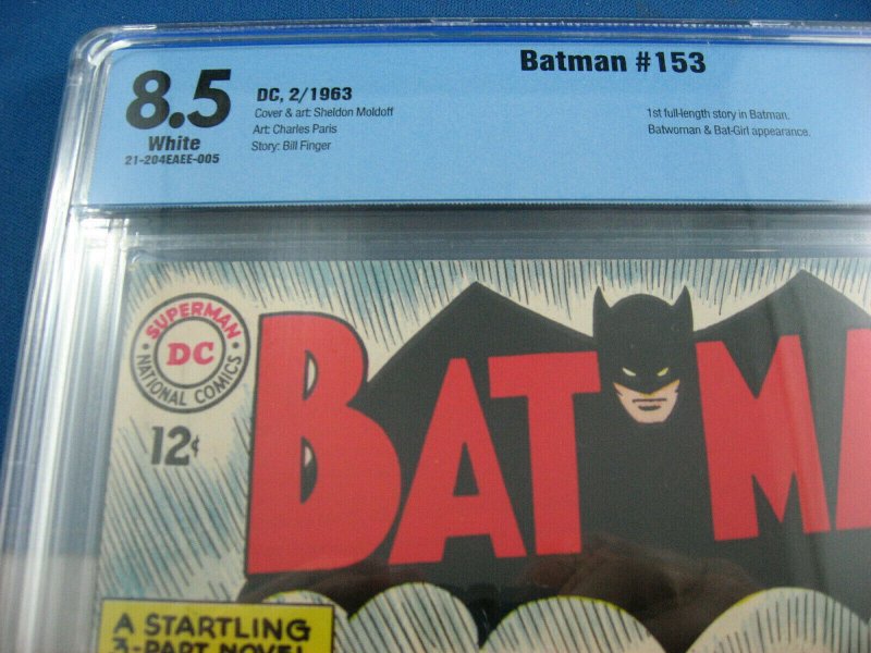 BATMAN 153 CBCS 8.5 WHITE PAGES BATWOMAN BATGIRL 1963 SCARCE HIGH GRADE