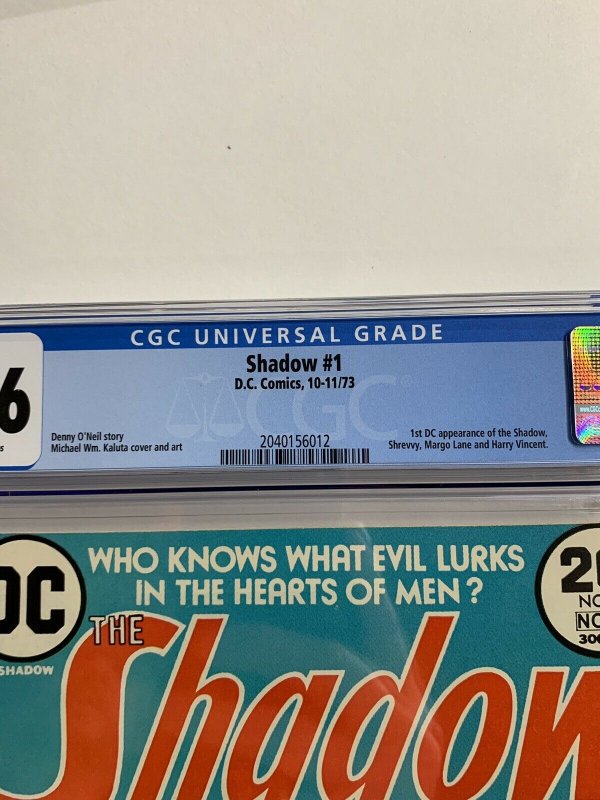 The Shadow 1 Cgc 9.6 White Pages Dc Comics Bronze Age Mike Kaluta 2040156012