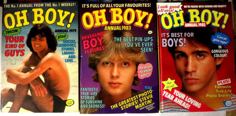 Oh Boy! - 3 British Annuals UK HB VF\+ IPC Magazines 1979, 1983, 1985 teen music
