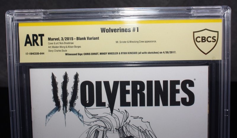Wolverines #1 CBCS (ART) Signed & Sketched by Ehnot, Wheeler, Kincaid - 2015