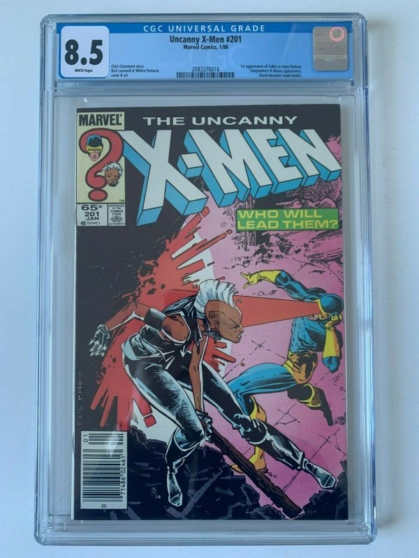 Uncanny X-Men #201 1st app Cable Nathan Summers as Baby - CGC 8.5