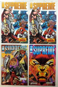 Supreme Lot of 4 #3 x2, 4, 6 (1993) Image Comics Khrome 1st Print Comic Books