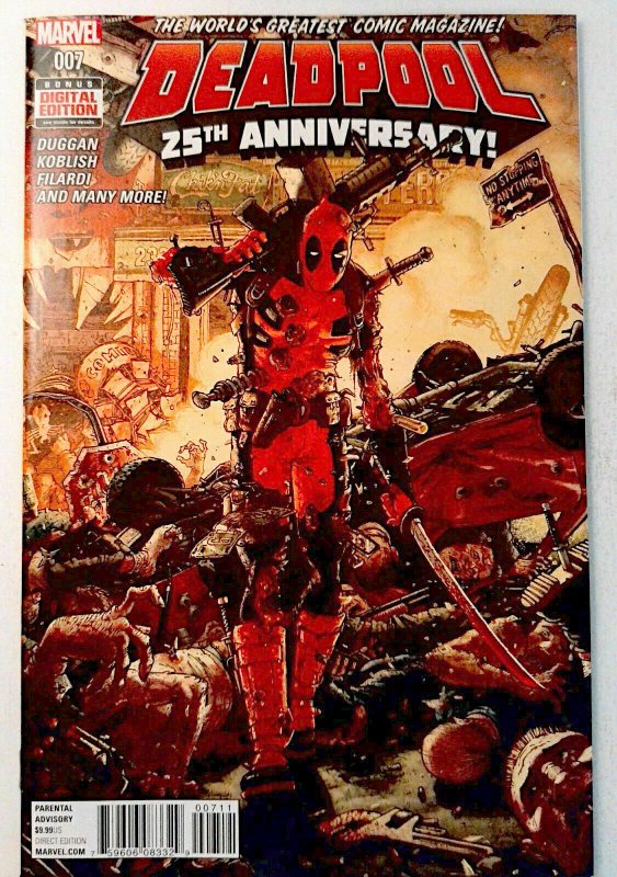 Deadpool (4th Series) #7 Marvel 2016 VF+ Comic Key 25th Anniversary