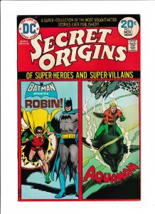 SECRET ORIGINS #07 (1974) NICK CARDY | BATMAN AND ROBIN /AQUAMAN | BRONZE AGE