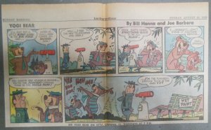 Yogi Bear Sunday Page by Hanna-Barbera from 8/19/1962 Third Page Size!