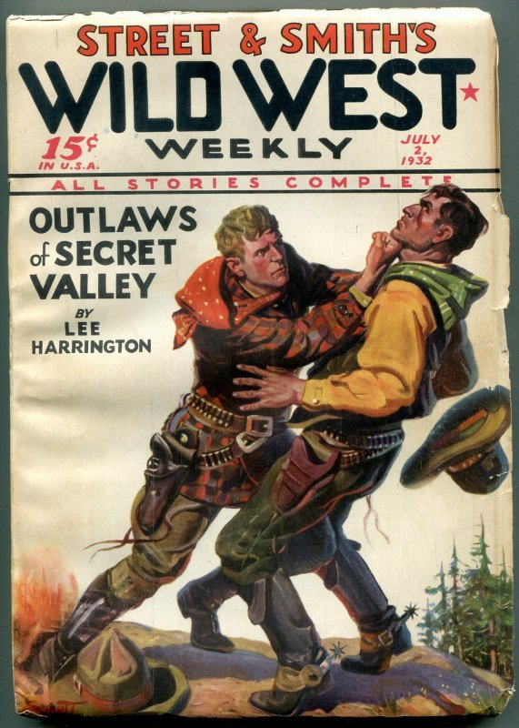 Wild West Weekly Pulp July 2 1932- Outlaws of Secret Valley FN