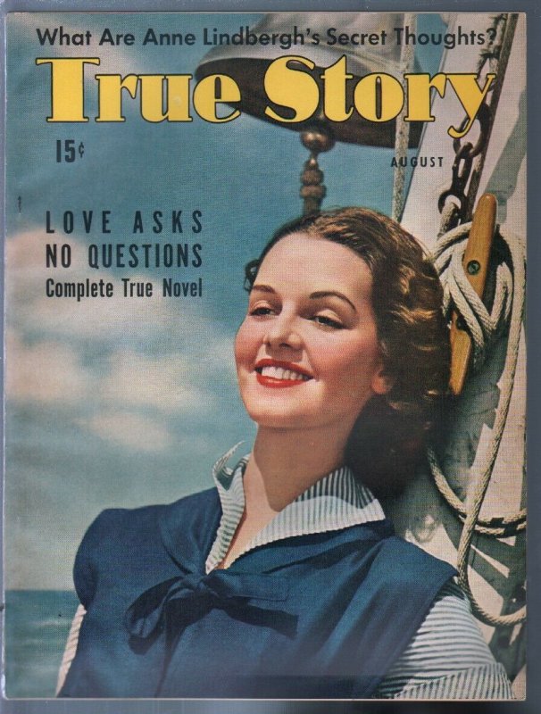 True Story 8/1941-Kathryn Hill-Hitler-WWII era-exploitation-pulp thrills-VF