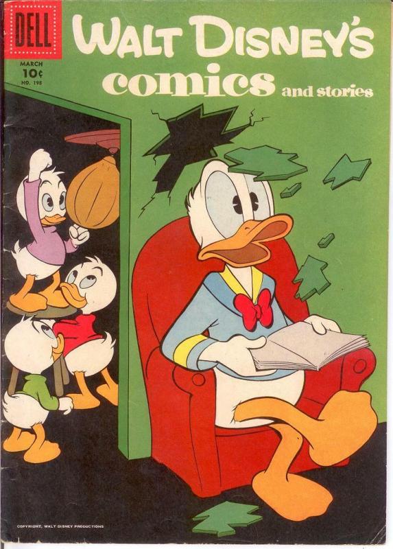 WALT DISNEYS COMICS & STORIES 198 VG-F Mar. 1957 COMICS BOOK