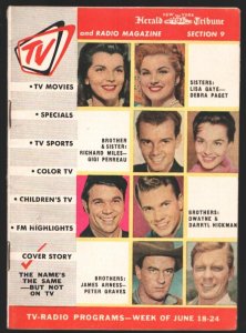 TV and Radio Magazine 6/18/1961-James Arness/Peter Graves & Darryl & Dwa