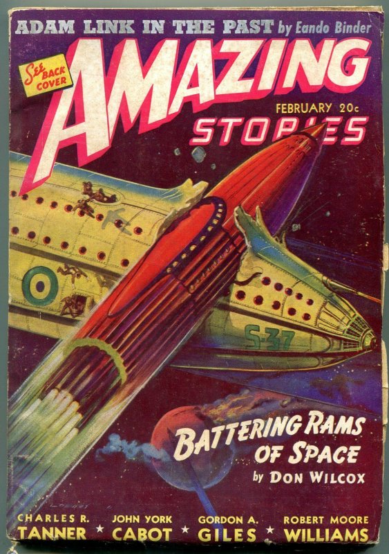 Amazing Stories Pulp February 1941- Battering Rams of Space- Adam Link FN-