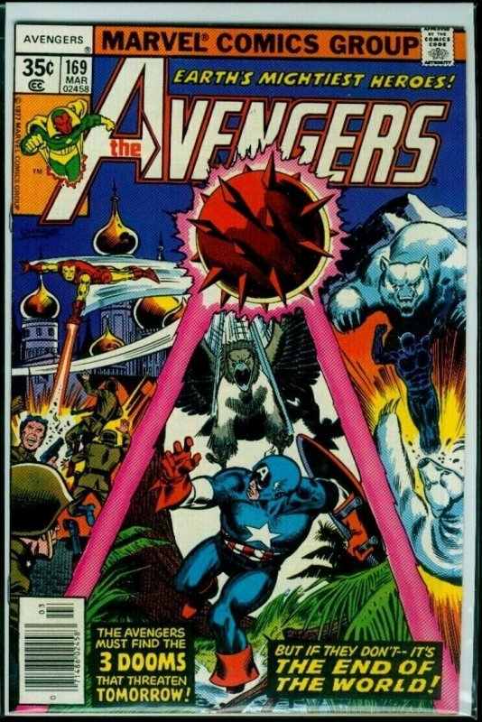 The Avengers #169. Beautiful, Bright, Firm Copy! VF+++