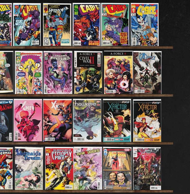 Huge Lot 140+ Comics with Action Comics, Cable, Harley Quinn & More!