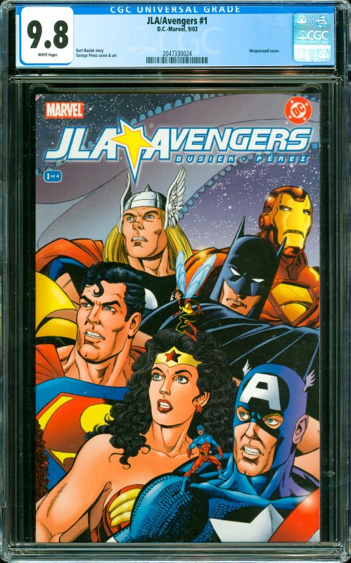 JLA/Avengers #1 CGC graded 9.8 Wraparound cover.
