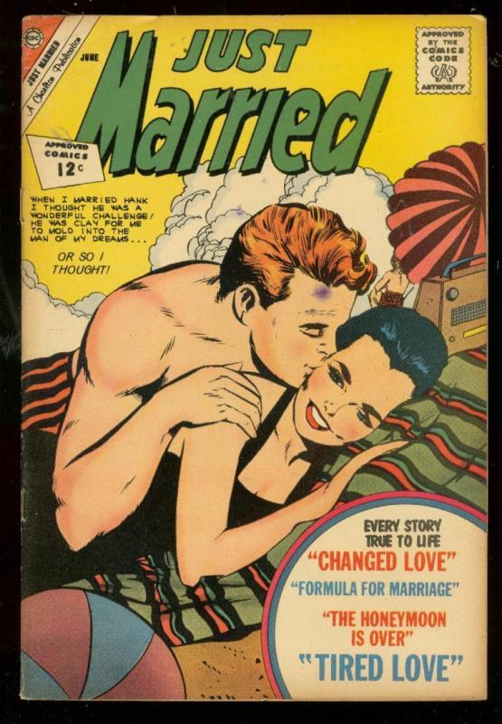 JUST MARRIED #25 1962-CHARLTON-ROMANCE-BEACH COVER FN