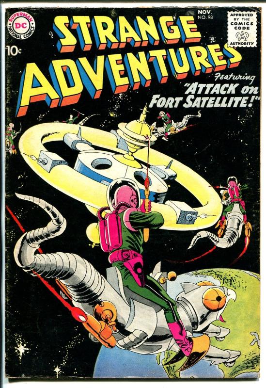 Strange Adventures #98 1958-DC-Gil Kane-Satellite space craft-FN-