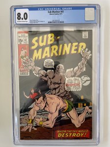 Sub-Mariner #41 -  CGC 8.0 - George Tuska Art (1971)