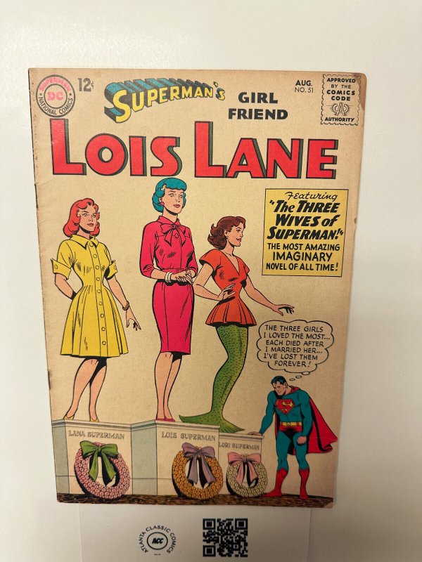 Supeman's Girl Friend Lois Lane #51 FN DC Comic Book Lana Lang Lex Luthor 10 HH2