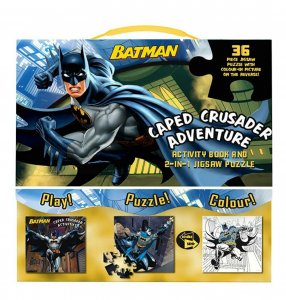 NEW SEALED 2016 DC Batman Caped Crusader Adventure Book + Jigsaw Puzzle Set 