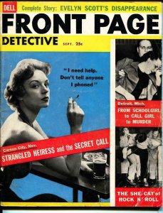 Front Page Detective-9/1956-Murder-Killer-Execution-VG
