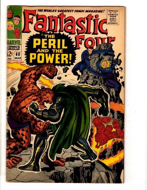 Fantastic Four # 60 FN Marvel Comic Book Thing Human Torch Silver Surfer TW65