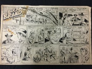 Buck Brand Frontier Marshall Sunday Newspaper Original Comic Art Henri Arnold