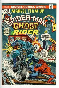 MARVEL TEAM-UP 15 VF+ 8.5  (LOUISIANA COLLECTION) 1st meeting with GHOST RIDER