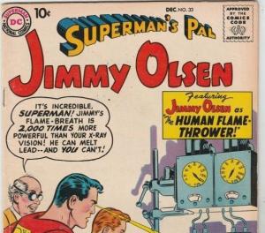 Superman's Pal Jimmy Olsen #33 strict FN/VF 7.0 High-Grade  Human Flame-Thrower
