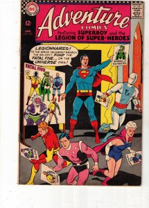 Adventure Comics #352 1967 Fatal Five, Fero Lad cover! FN/VF COVELL CERTIFICATE!