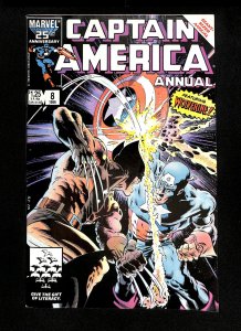 Captain America Annual #8 Wolverine! Mike Zeck Cover!