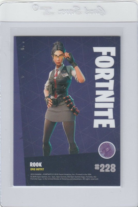 Fortnite Rook 228 Epic Outfit Panini 2019 trading card series 1