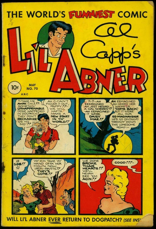 LI'L ABNER #70 1949- TOBY PRESS AL CAPP MEMPHIS SMITH G