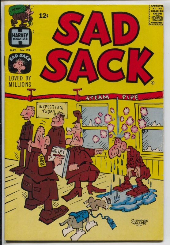 Sad Sack  #199-wacky cover-George Baker-Military comic art-VF