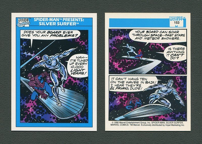 1990 Marvel Comics Card #153 (Spiderman Presents: Silver Surfer) / MINT |  Comic Collectibles - Trading Cards - Comic / HipComic