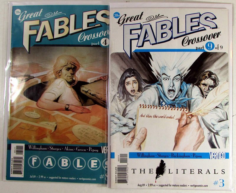 Fables Lot of 2 #84, Literals 3 Vertigo (2009) Great Crossover 1st Print Comics