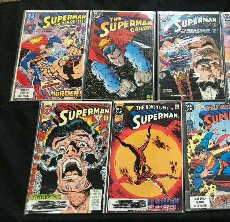 SUPERMAN 9PC LOT (VF) GALLERY!! ADVENTURES!! 1990-93