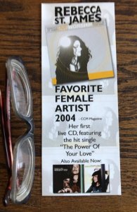 Rebecca St. James CD release bookmark