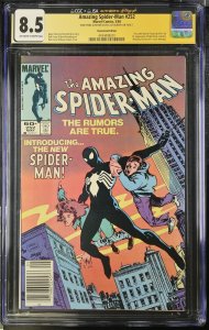 Amazing Spider-Man #252 Newsstand, Ron Frenz Signed, CGCxJSA 8.5 OW/W
