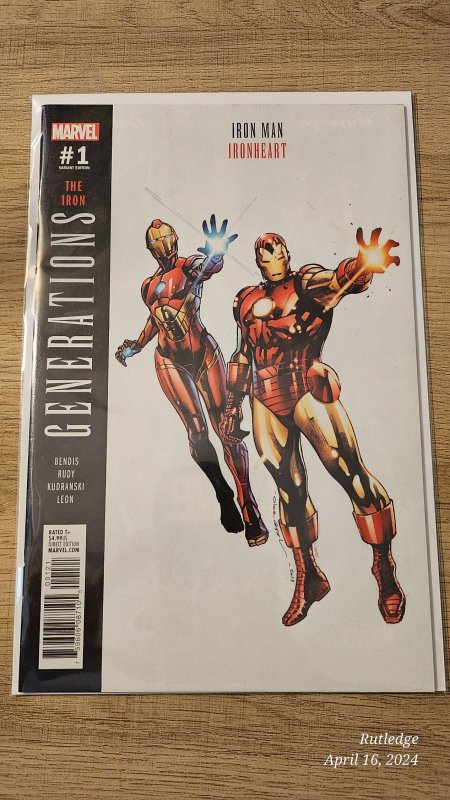 Generations: Iron Man & Ironheart Coipel Cover (2017)