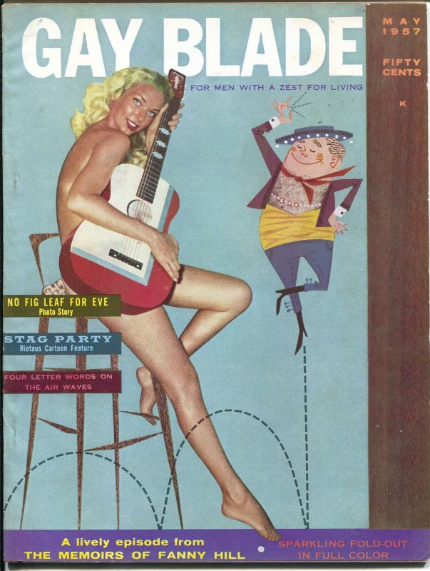 Gay Blade 5/1957-cheesecake-pin-ups-Eve Meyer-Bill Ward-Joyce Miles-VF