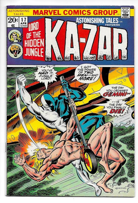 Astonishing Tales #17 Featuring Ka-Zar (Marvel, 1972) VF