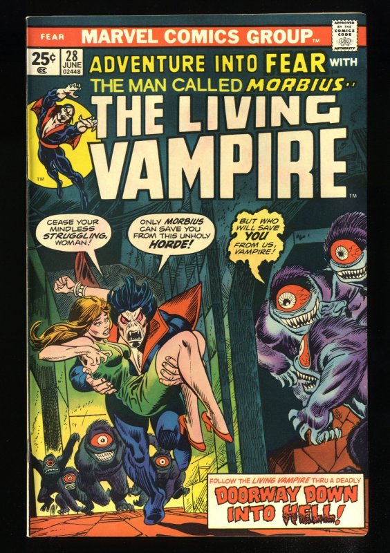 Fear #28 VF- 7.5 Morbius!